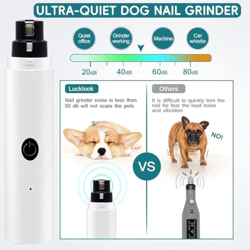 Qpets® Dog Nail Trimmer With LED Light Diamond Grinding Bit Rechargeable 2-Speed Electric Pet Grinder For Dogs Cats Noiseless Portable USB Powered Safe Efficient Cutter 3 PCS Qpets® Dog Nail Trimmer With LED Light Diamond Grinding Bit Rechargeable 2-Speed Electric Pet Grinder For Dogs Cats Noiseless Portable USB Powered Safe Efficient Cutter 3 PCS